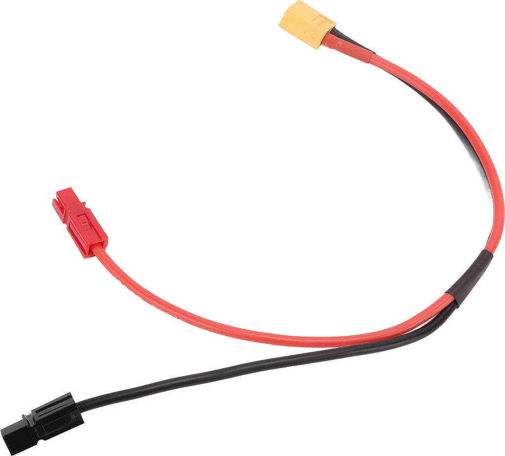 A product shot of an adapter cable with XT60 and Anderson connectors.