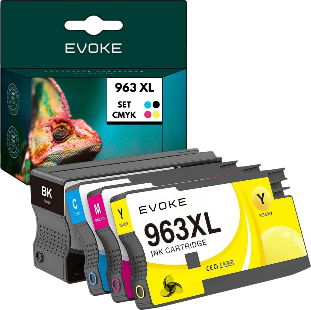 4x cartucce d'inchiostro per HP 963 | set nero + colore | Immagine del prodotto 
