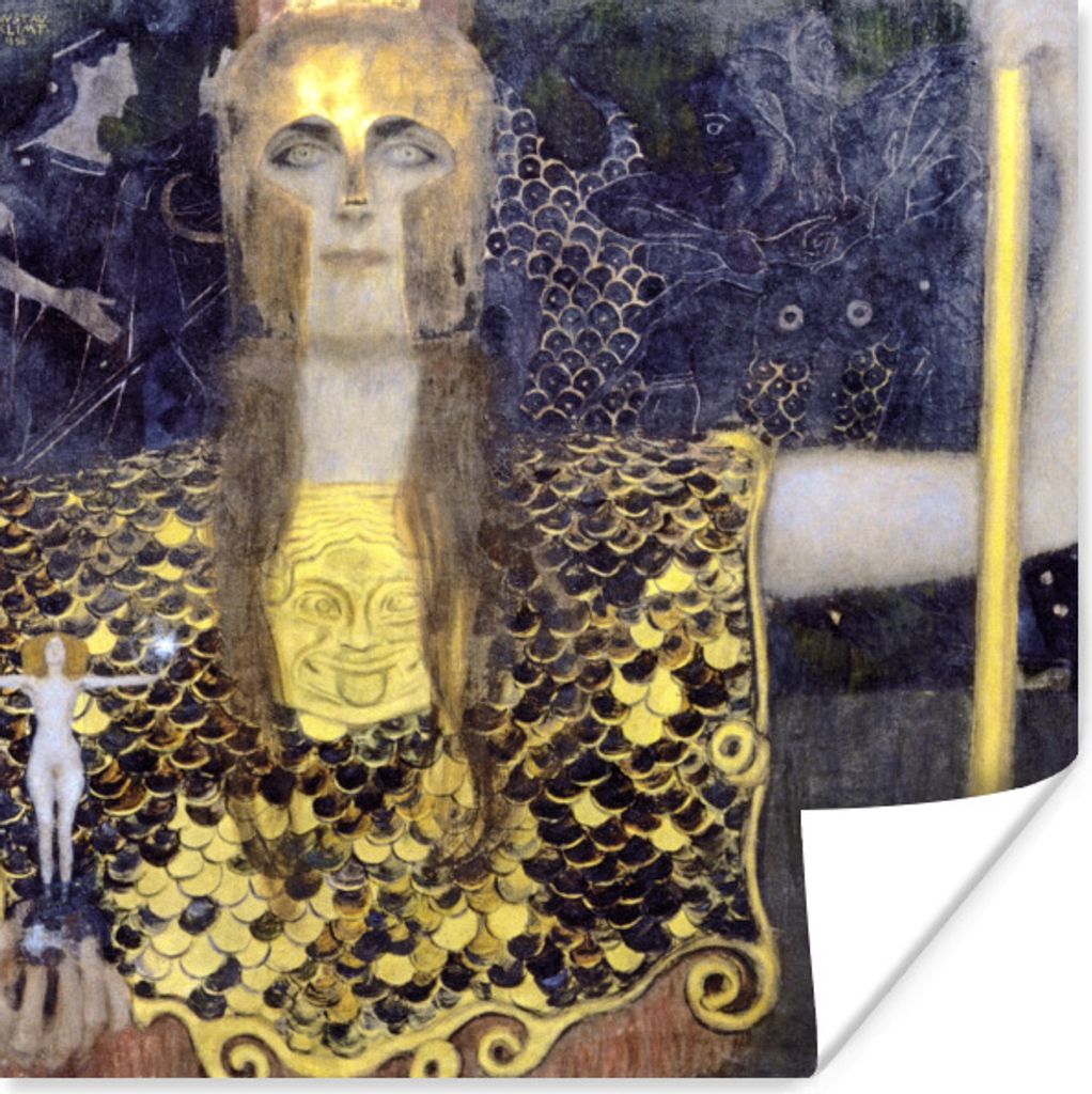 MuchoWow Poster Pallas Athene - Gustav Klimt 100x100 cm - Babyzimmer
