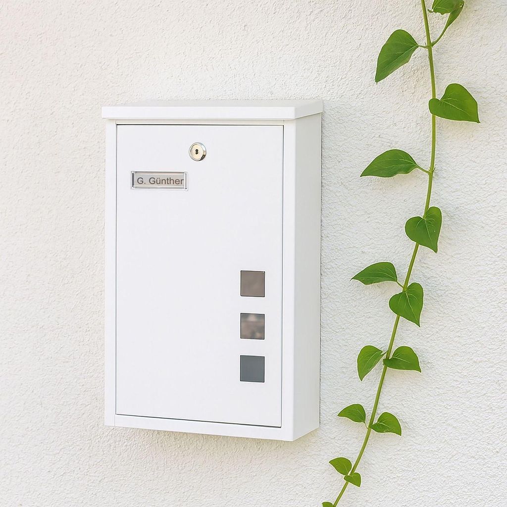 Wandbriefkasten mit Sichtfenster