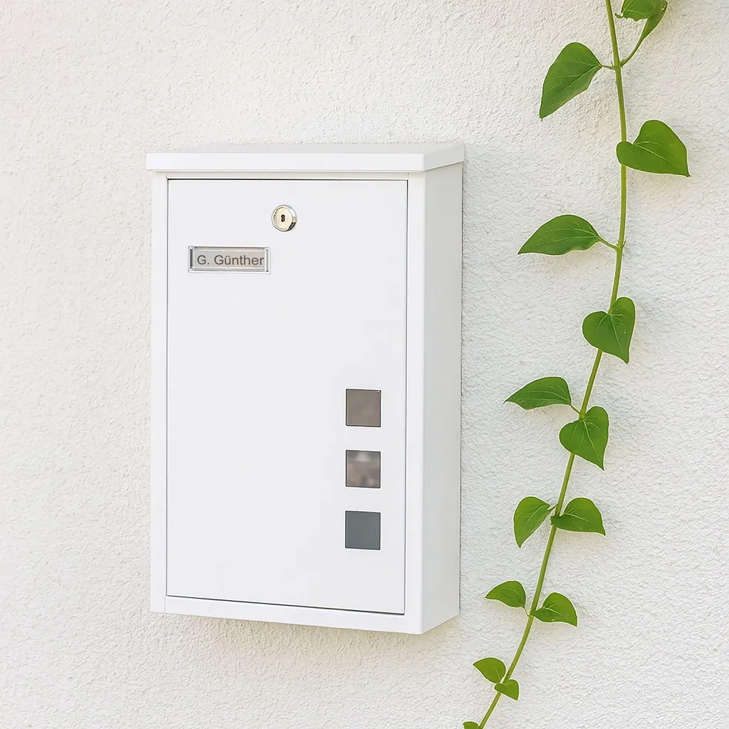 Boîte aux lettres murale pratique pour voir son courrier sans l'ouvrir