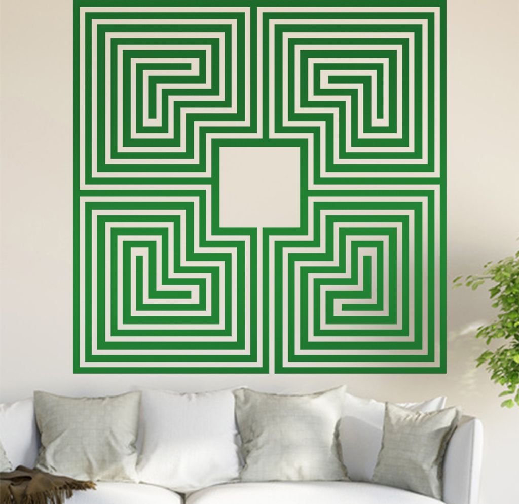 Römisches Labyrinth Wandtattoo in 6 Größen - Wandaufkleber Wall Sticker - Dekoration, Küche, Wohnzimmer, Schlafzimmer, Badezimmer