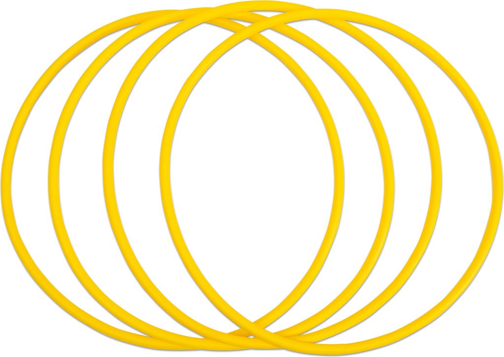Betzold Gymnastik-Reifen mit Rundprofil, 4 Stück, Farbe: gelb, Setgröße: 4 Stück, Durchmesser: 60 cm