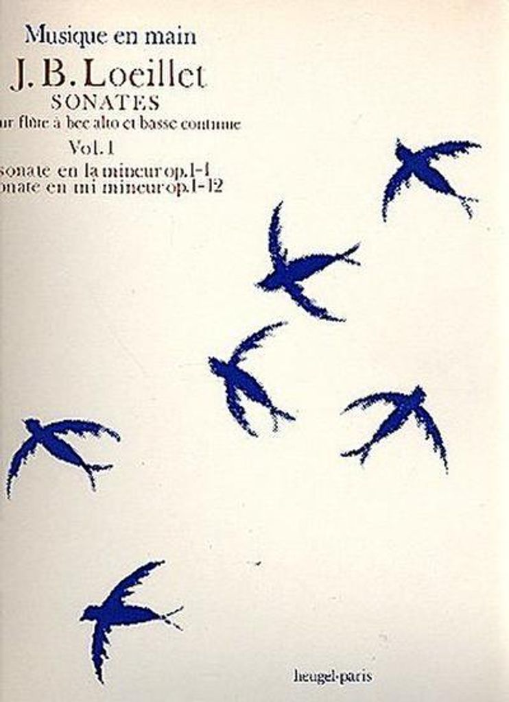 Sonates op.1 vol.1 pour flute à becalto et bc