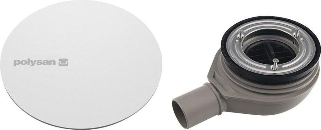 MIRAI Duschwannensiphon, Durch. 90mm, DN40, Weiß Abdeckung