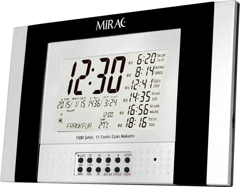 Mirac Automatische Uhr EZAN SAATI 2015 – Islamische Produktbild 