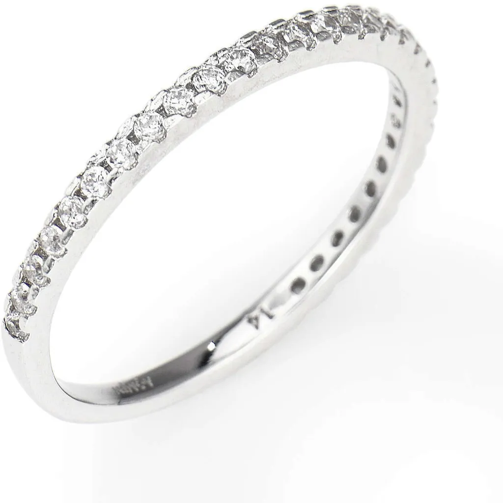 Anello Amen Eternità Misura 12 Donna | Argento 925 Rodiato Zirconi