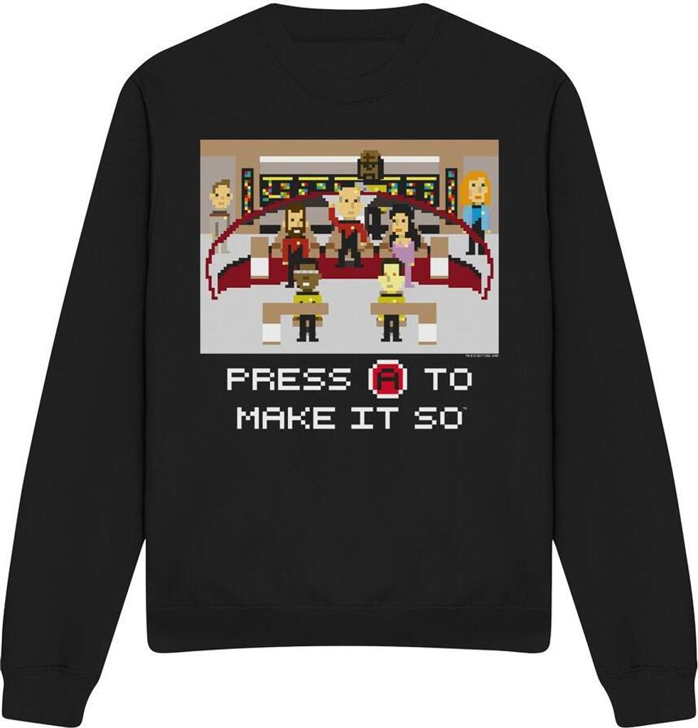 Star Trek - "Make It So" Sweatshirt für Herren/Damen Uni TV11278 (XL) (Schwarz)