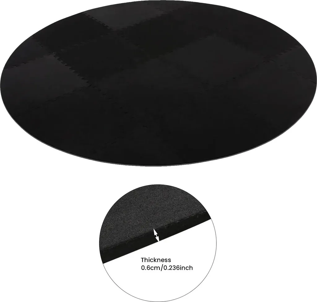 Dalle de protection de sol pour spa et jacuzzi gonflable en EVA noir