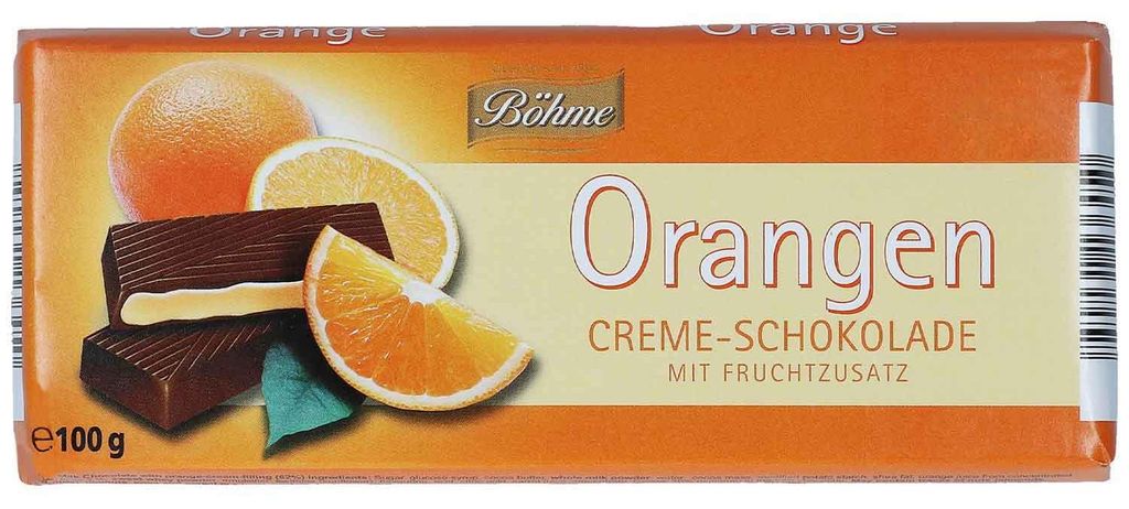 Böhme Creme-Schokolade Orange 100g Produktbild 