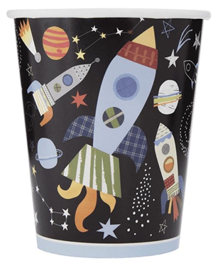Pappbecher Outer Space 266ml/8Stk. Produktbild 