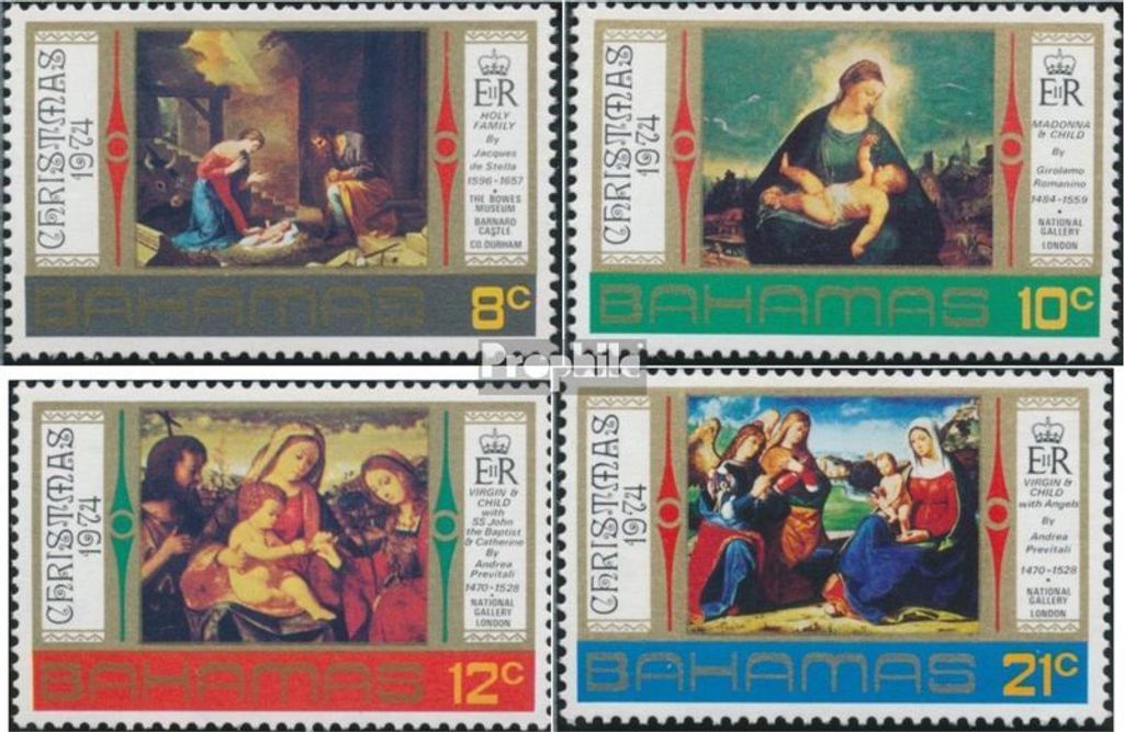Briefmarken Bahamas 1974 Mi 374-377 (kompl.Ausg.) postfrisch Weihnachten