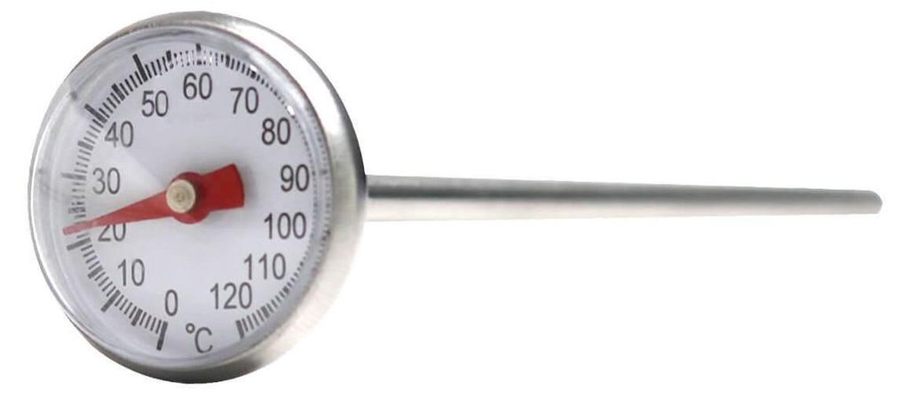 Edelstahl Thermometer 0 - 120 °C (für Käse, Joghurt, Quark) Produktbild 