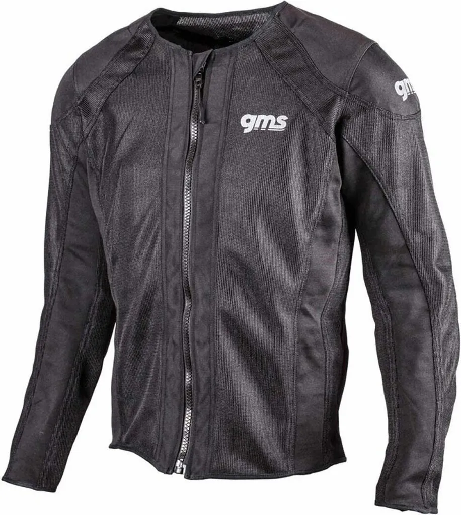 Veste de protection GMS Scorpio noir M : roulez sécurisé et au sec