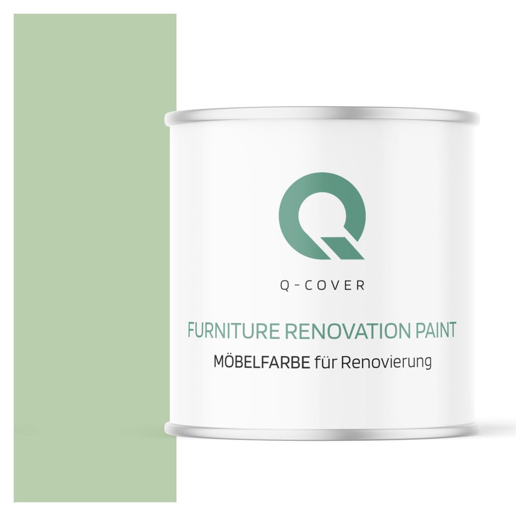 Weißgrün RAL 6019 2,5L | Möbelfarbe Hochglanz | Deckend, kratzfest, wasserbasiert | Q-COVER