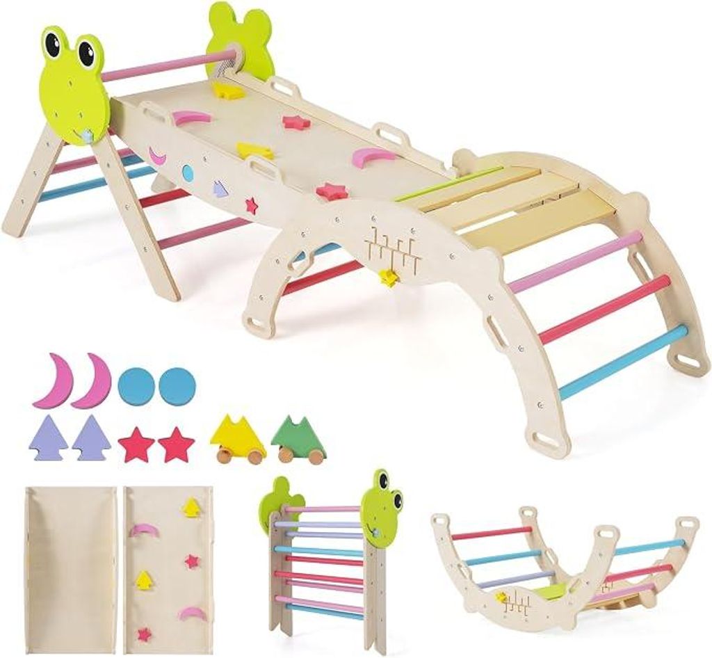 Silecomplaza 7 in 1 Kletterdreieck mit Rutsche, Produktbild 