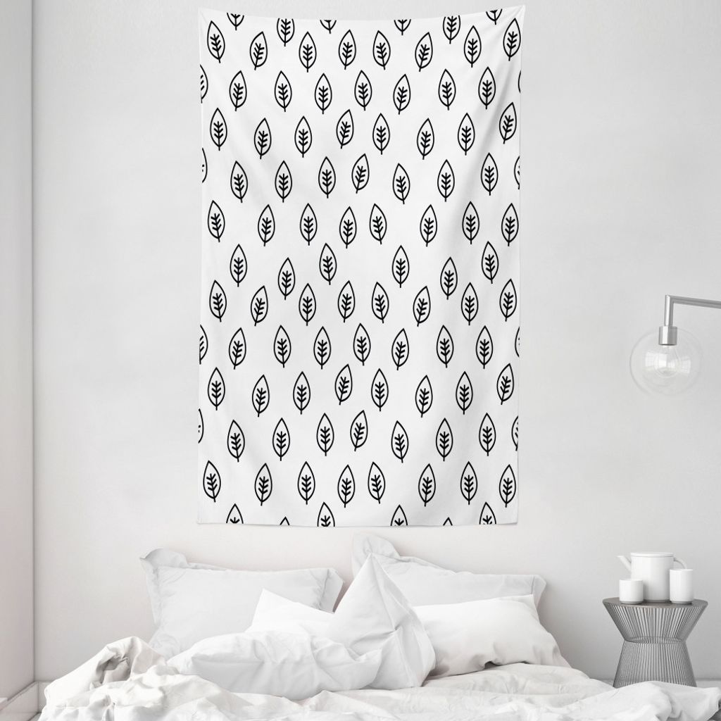 ABAKUHAUS Laub Wandteppich und Tagesdecke, Blätter Frühling Natur aus Weiches Mikrofaser Stoff Waschbar ohne Verblassen Digitaldruck, 140 x 230 c...