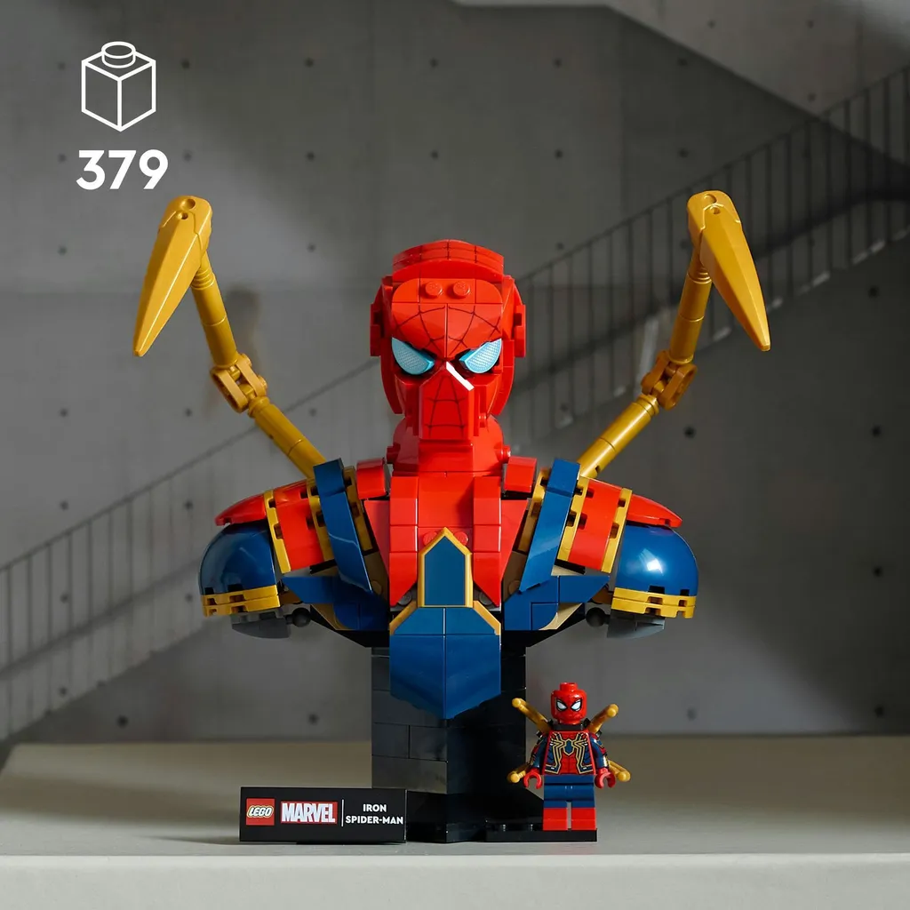 Buste Iron Spider-Man LEGO 76326 Figurine à Construire Marvel Adultes - 12