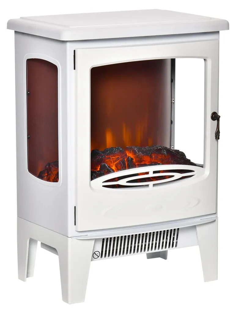 Cheminée électrique 1800W réglable - Effet flamme LED et châssis acier