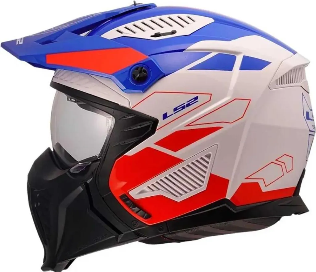 Casque Moto Modulable LS2 OF606 Trek L Blanc : Sécurité ECE 22.06 Max