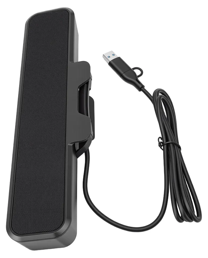 Haut-parleur USB pour PC avec contrôle volume et micro pour écran PC