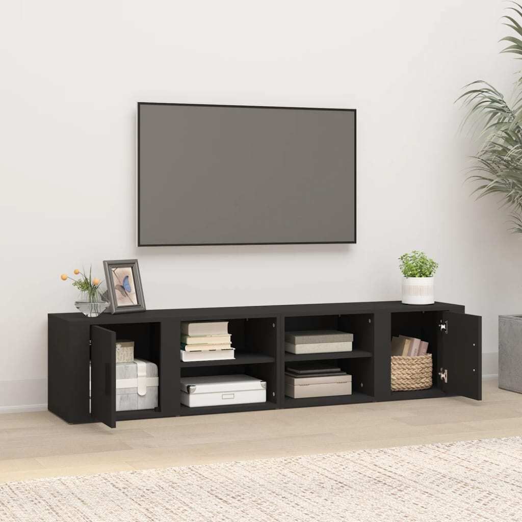"Winter Sale" TV-Schränke - Schwarz TV-Schränke 2er-set Schwarz 80x31,5x36cm Holzwerkstoff DE9469466