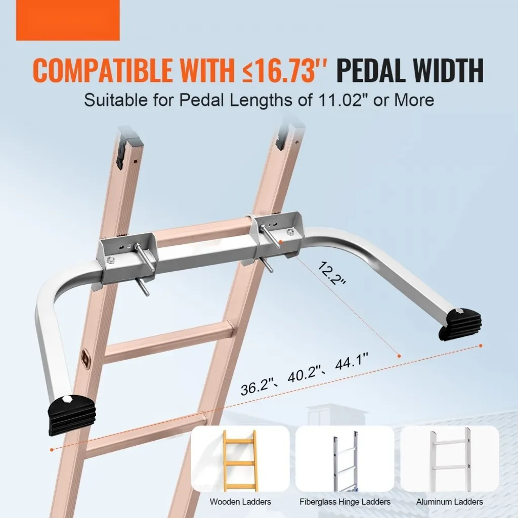 Support d'échelle robuste 920mm - Stabilisateur avec entretoise murale - 2