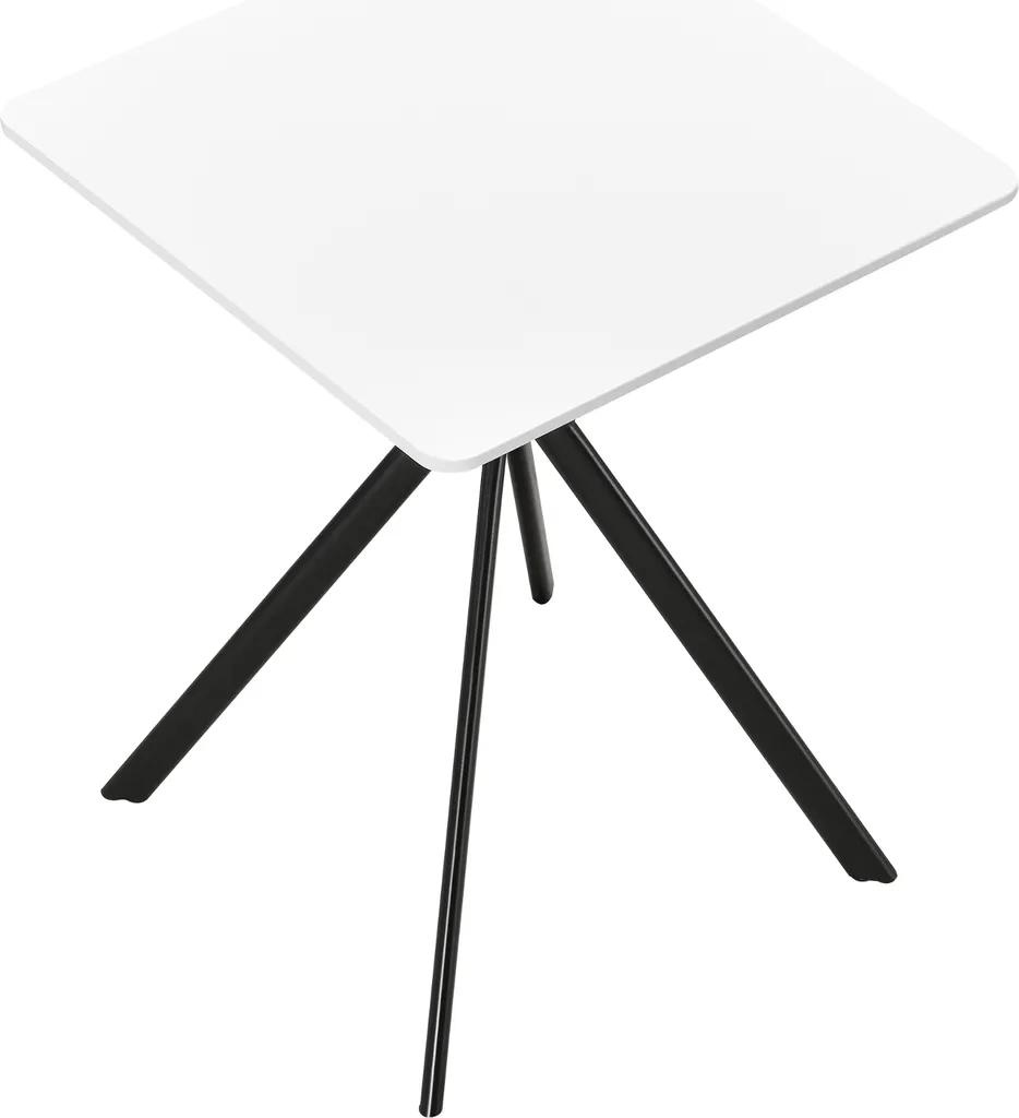 Table à manger 60x60 cm blanche - Design robuste et finition mate soignée