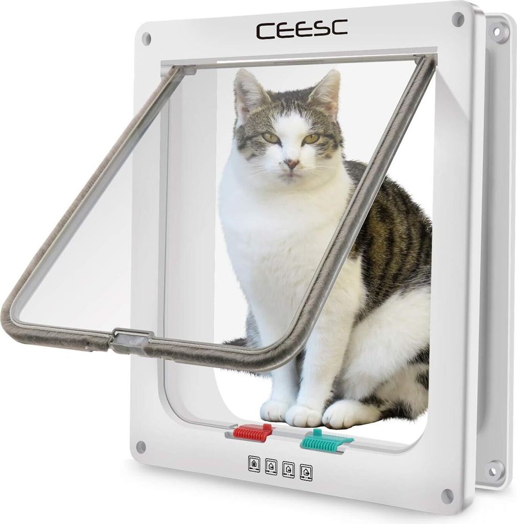 Große Katzenklappe – 4-Wege-Verriegelung, 28 cm x 24,9 cm, Produktbild 