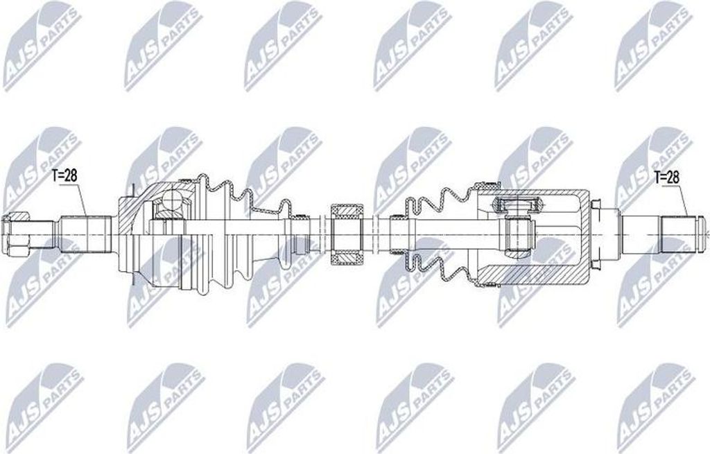 NTY NPW-MZ-054 Antriebswelle OE AA02494 kompatibel mit CX-3