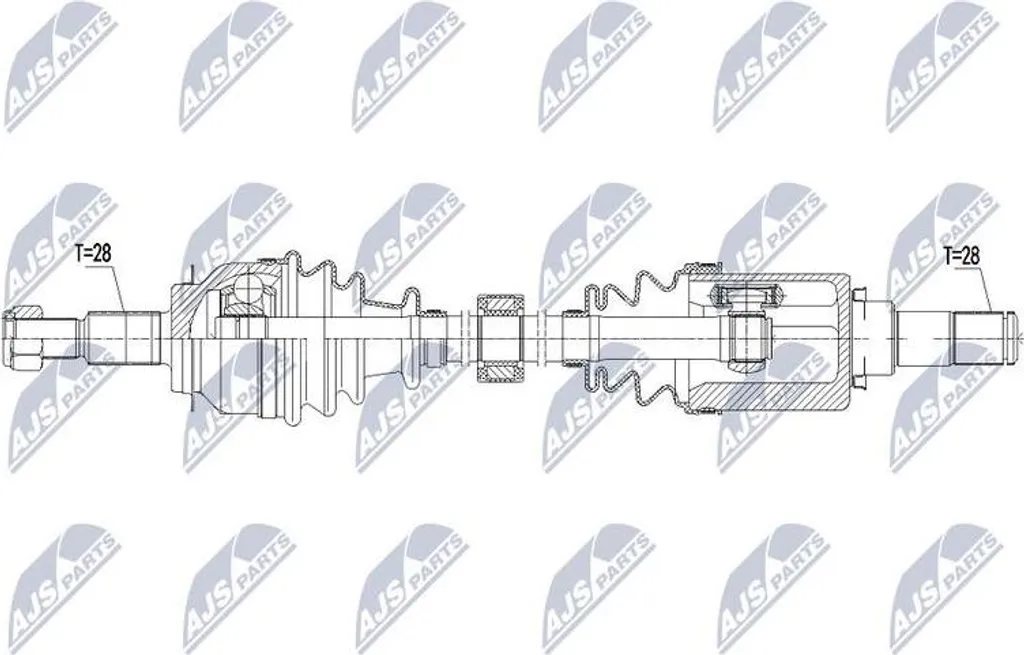 Cardan de transmission NTY NPW-MZ-054 pour réparation SUV CX-3