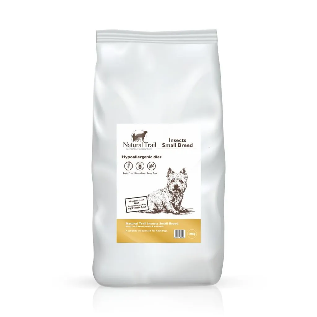 Croquettes aux Insectes pour Petit Chien Natural Trail Premium 10kg