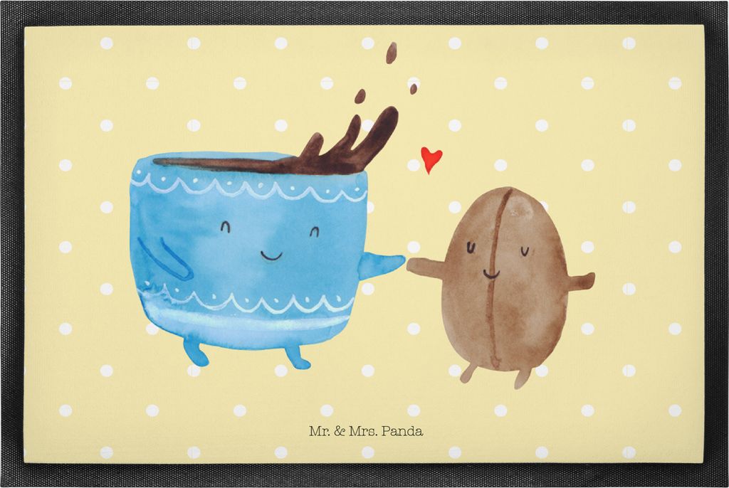 Mr. & Mrs. Panda Schmutzmatte Kaffee Bohne 60 x 90 cm - Produktbild 