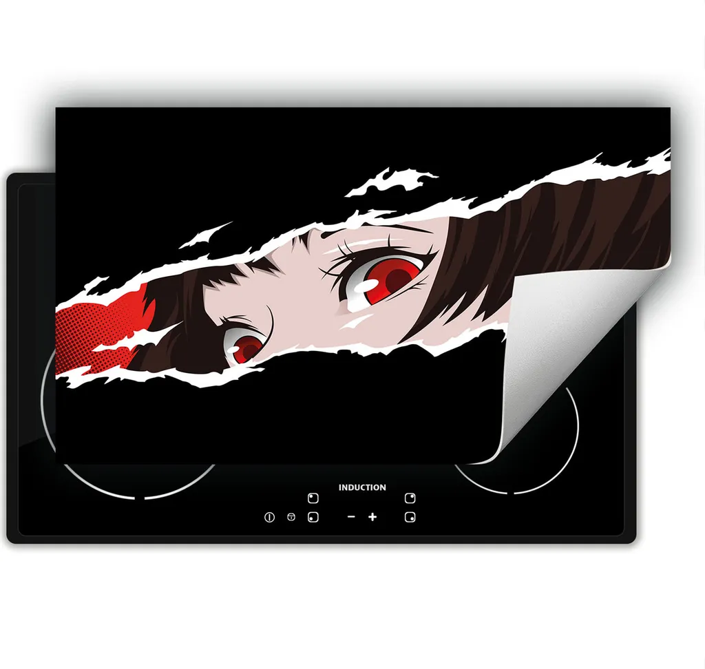 Protezione Piano Induzione 90x52 DarHaus | Tappetino Roll-up Anime Nero