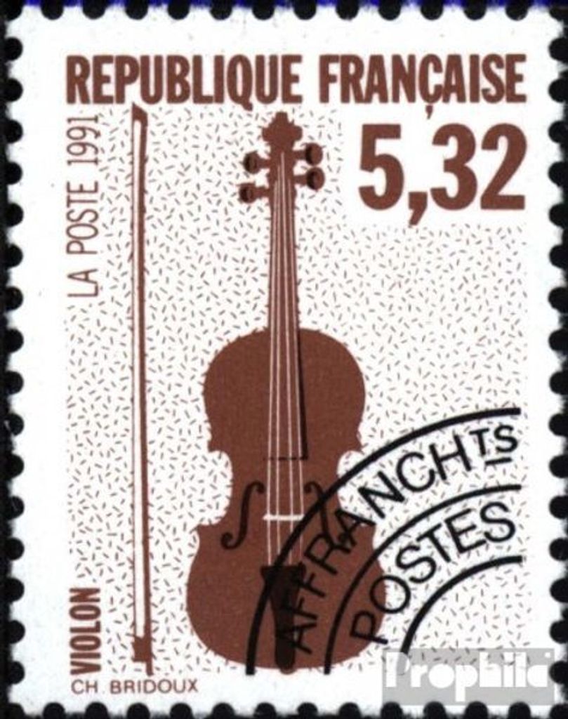 Briefmarken Frankreich 1992 Mi 2881C gezähnt 12:12 1/4 postfrisch Musikinstrumente