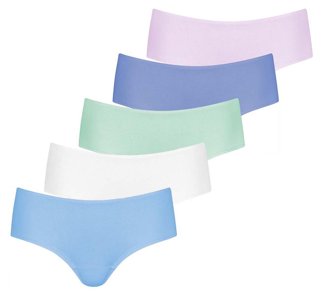 NUR DIE Damen Hipster 5er Pack - white mix - Größe 40-42
