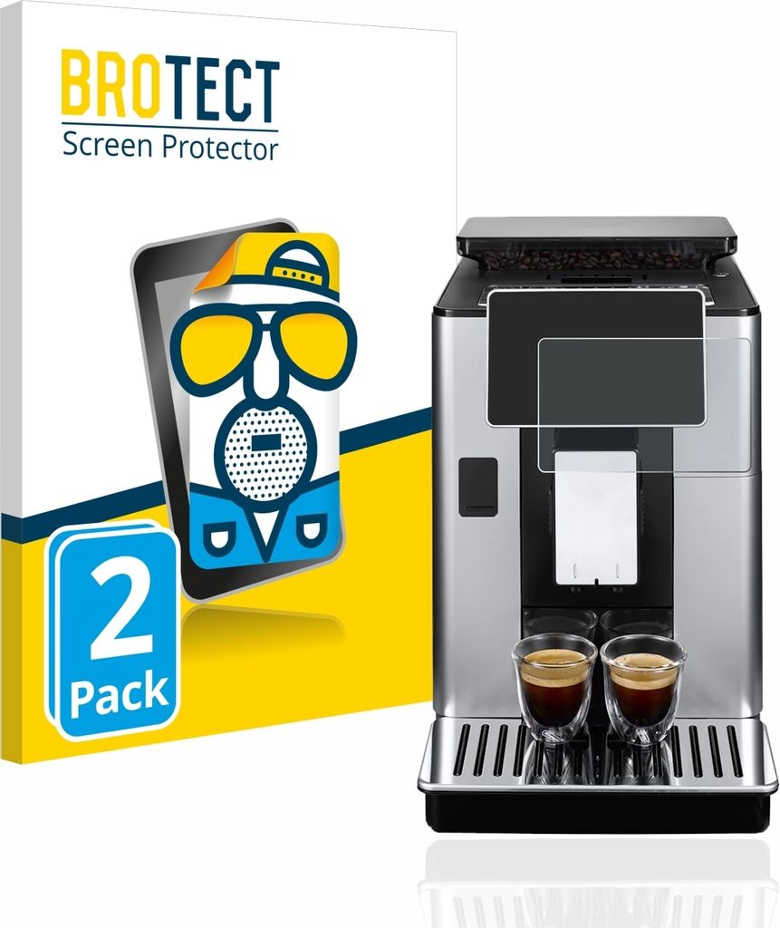 2x BROTECT Schutzfolie für ECAM610.75.MB/ 610.74.MB/ 610.55.SB/ 612.55.SB Displayschutz Displayschutzfolie Folie Matt Entspiegelungsfolie