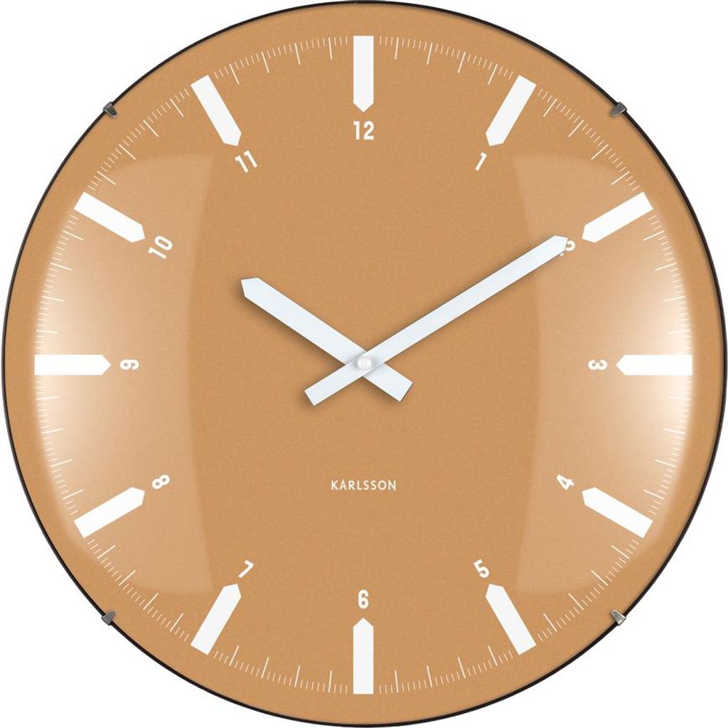 Karlsson – Realista Dome Wanduhr – Ockergelb – Ø35cm Produktbild 