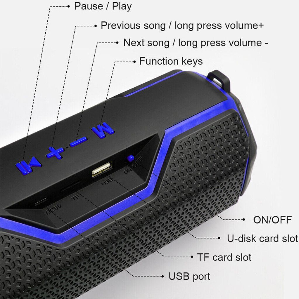 Bluetooth Lautsprecher Bluetooth 5.0 Tragbarer Musikbox Produktbild 5