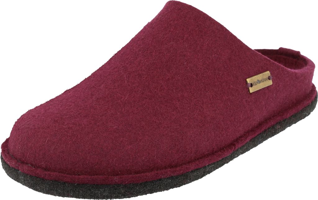 Haflinger Damen Herren Hausschuhe Pantoffeln Filz Flair Soft 311010, Größe:39 EU, Farbe:Rot