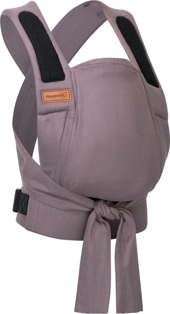 HOPPEDIZ Babytrage Bondolino b.pure Komforttrage ab Geburt (3 - 20 kg) Bauchtrage, Rückentrage & Hüfttrage all taupe