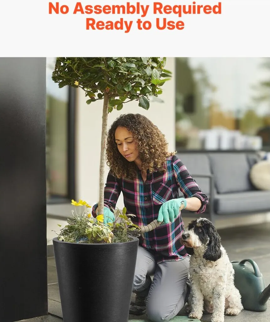 Pots de fleurs durables pour intérieur et extérieur - Duo de cache-pots - 6