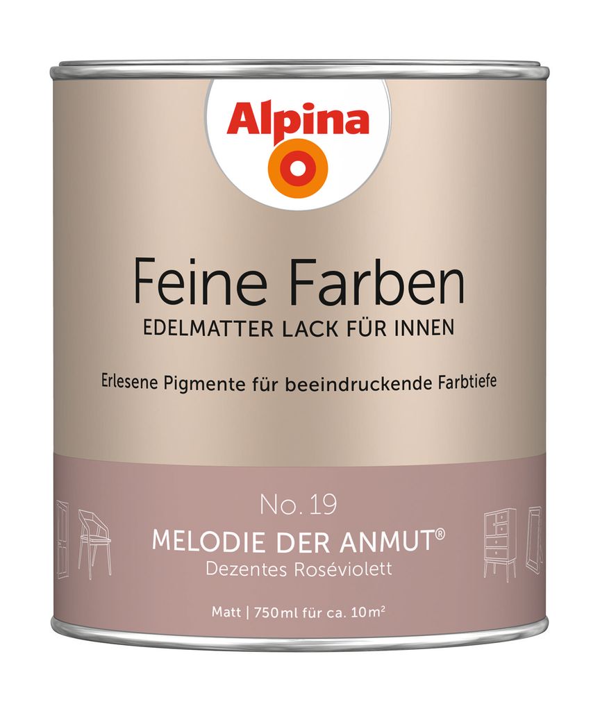 Alpina Feine Farben Lack No. 19 Melodie der Anmut edelmatt 750 ml