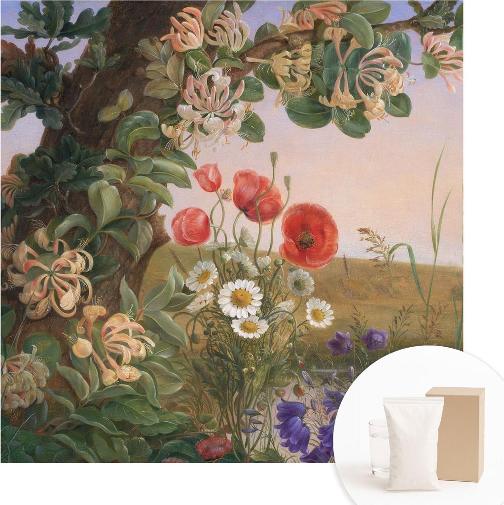 Fototapete - Wandbilder für Wohnzimmer - 250x250 cm - Dekorative Wandfolie - Modernes Design für Wanddekoration - Tapeten für Innenräume - Blum...