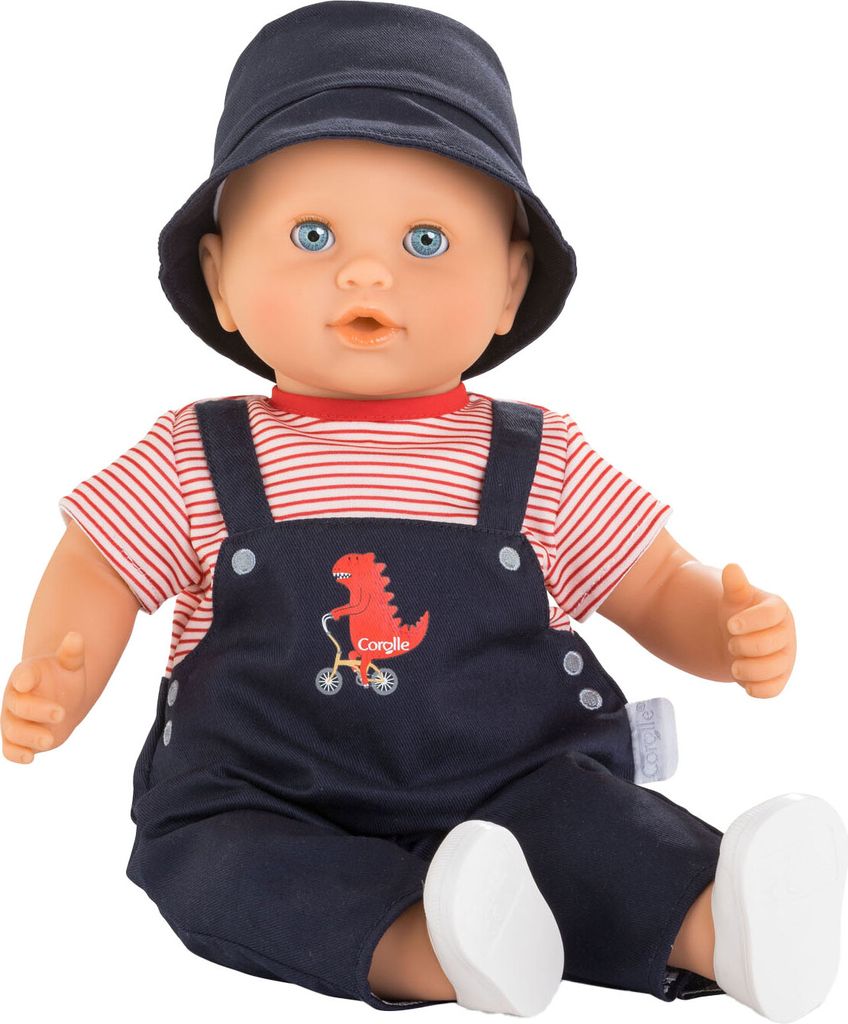 Corolle Babypuppe Elliot - Puppe 36cm mit Dino-Latzhose und Zubehör