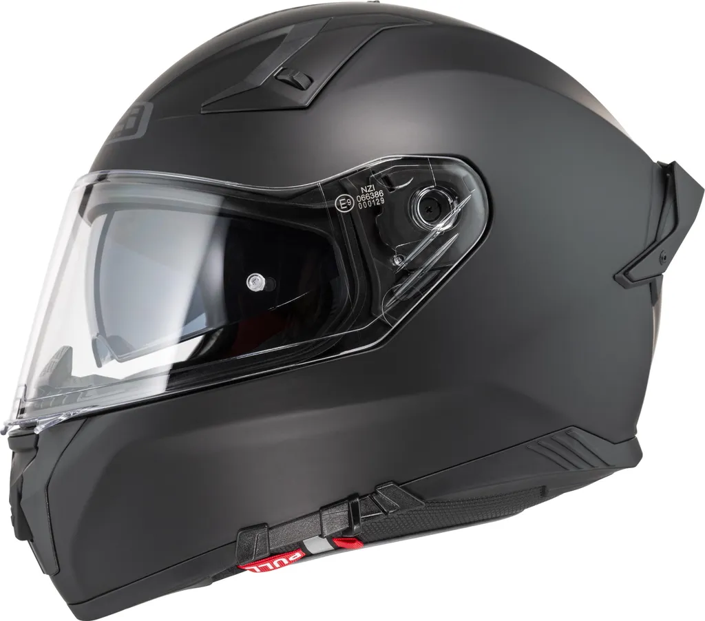 Casque intégral de moto Noir Mat avec visière solaire Go Rider Stream