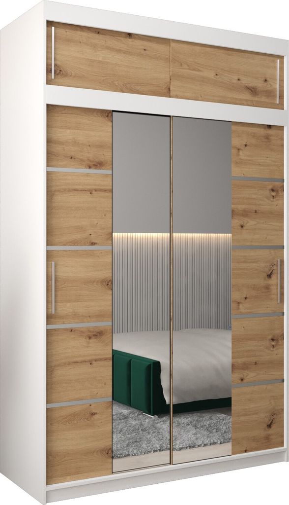 Kleiderschrank, Schiebetürenschrank Schlafzimmer, Schrank VERONA 4 150 mit Aufsatz, Höhe 240 cm