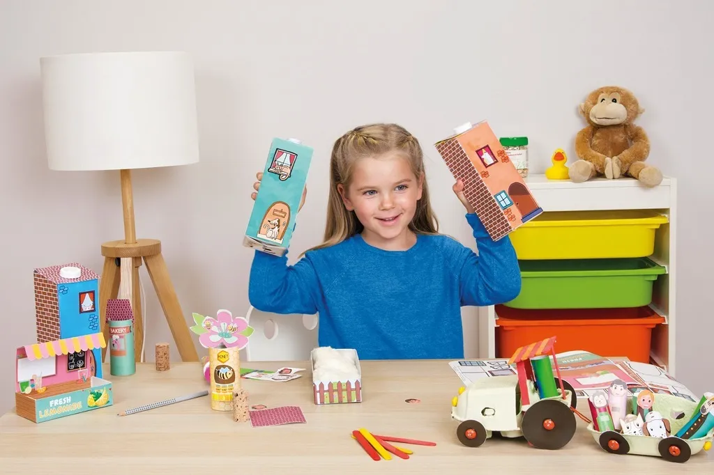 Jeu de Construction Éco-Responsable Lena Creative Box Eco Village 3D