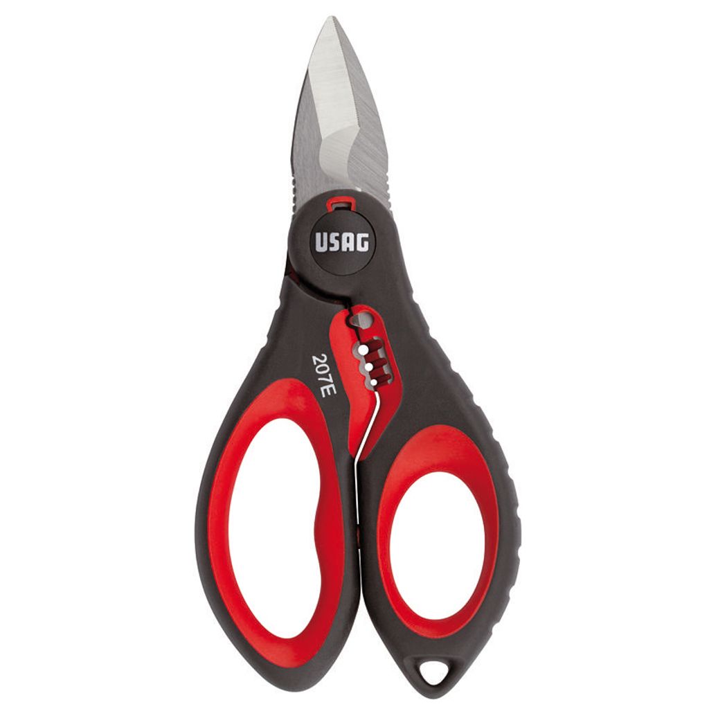 Usag 207 E, Schwarz, Rot, Edelstahl, Edelstahl, Kunststoff, 155 mm, 4 cm, 150 g