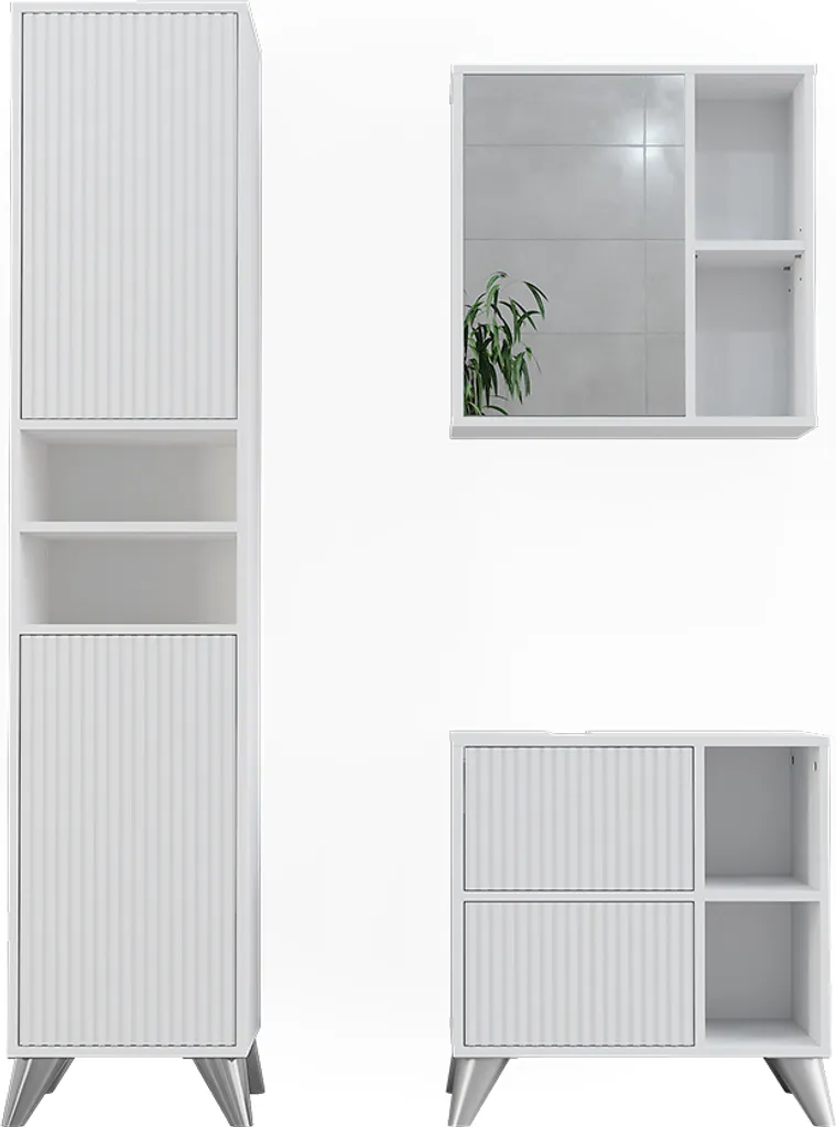 Gagner de la place dans une salle de bain avec le set Vicco Leano 3 pièces